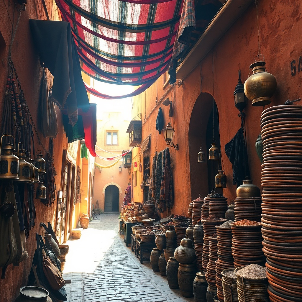 Winding cobblestone passages and traditional artisan workshops in the historic medina, essential stops recommended in a complete Fez Morocco travel guide.
